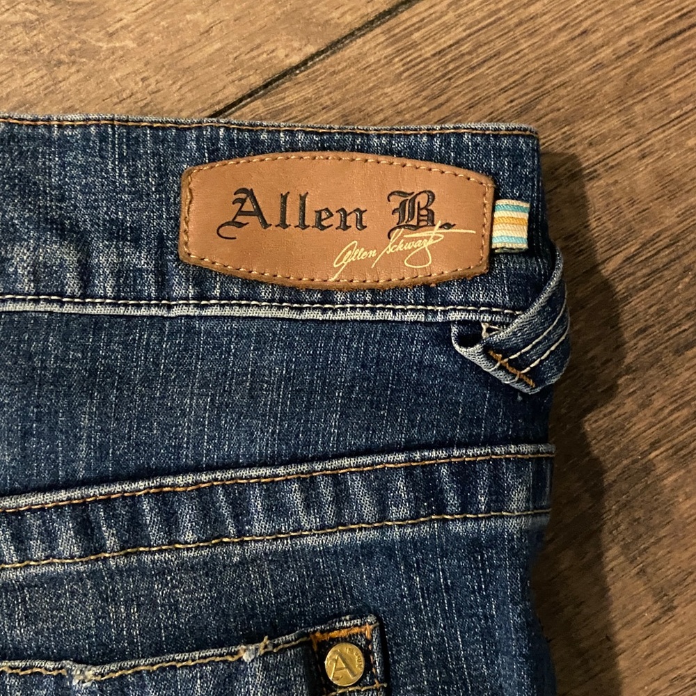 Allen B Denim Blue Boot Cut Jeans with Colorful Embellishments - Picture 6 of 7